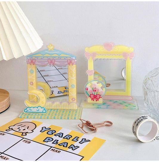 Kawaii Moon Mirror and Photocard Frame