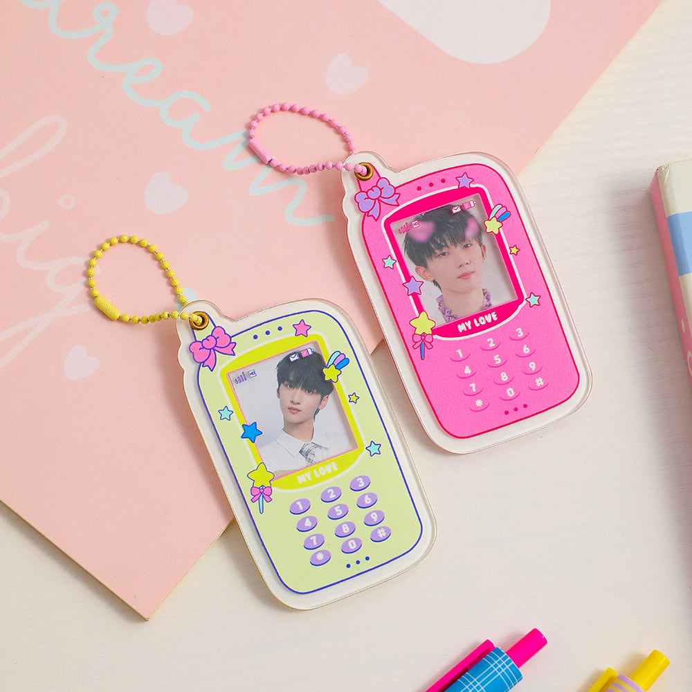 Kawaii Y2K Retro Phone Photo Keychain