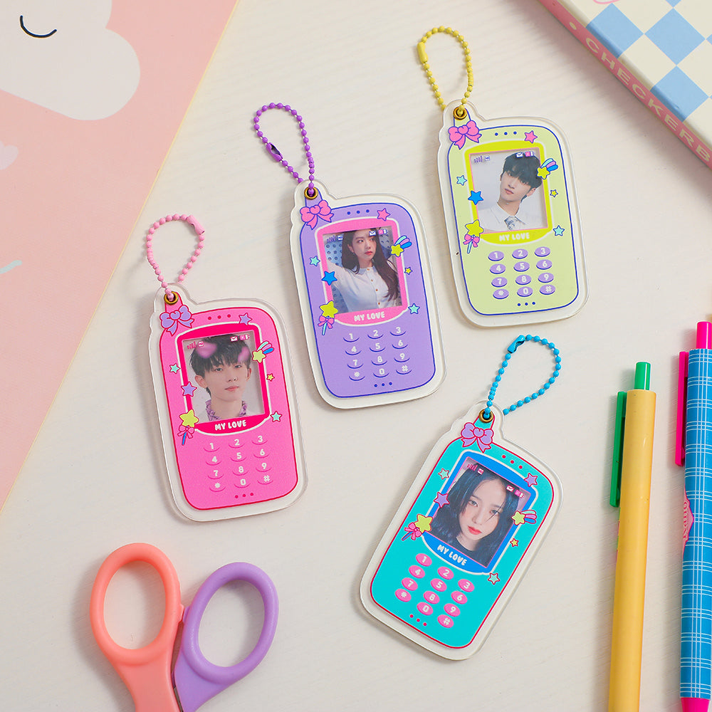 Kawaii Y2K Retro Phone Photo Keychain