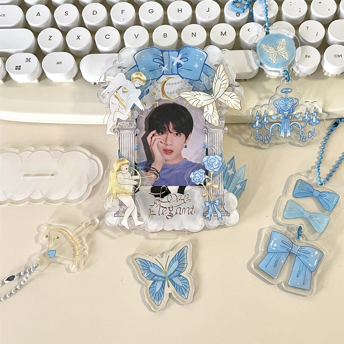 Fancy Cupid Acrylic Photocard Frames With Accessories