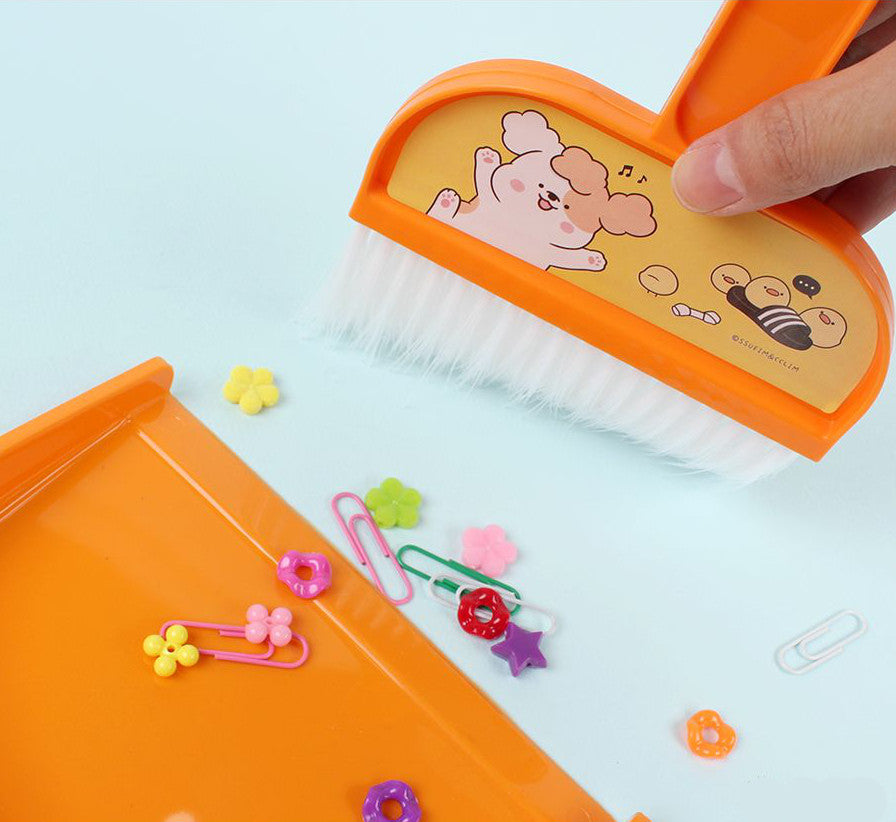 Kawaii Mini Desk Dustpan and Brush Set